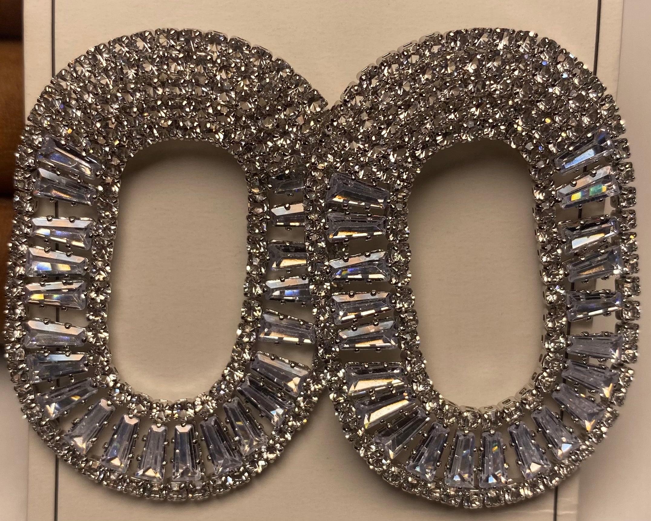 Oval shaped Crystal Bridal Earrings