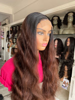 Load image into Gallery viewer, Brown Luxury Bodywave Human Hair Wig 20”
