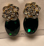 Load image into Gallery viewer, Emerald Bridal Studded Earrings
