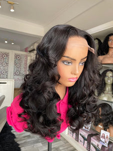 Egg Curl Double Drawn Human Hair Wig