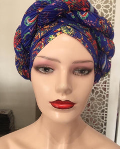 Braided Floral Print Turban