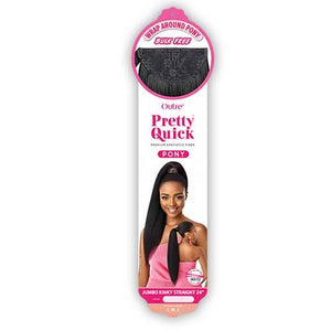 OUTRE SYNTHETIC PRETTY QUICK WRAP PONYTAIL - JUMBO KINKY STRAIGHT 30"