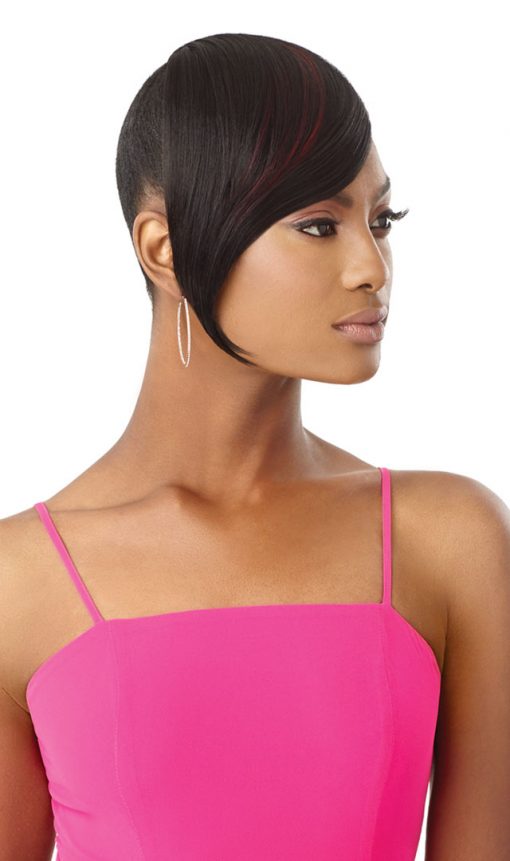 Outre Premium Synthetic Pretty Quick Clip on Bang - SLEEK SWOOPED BANG
